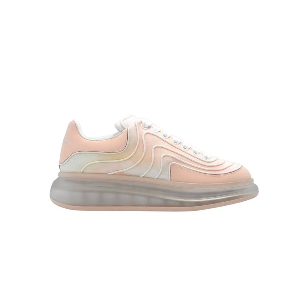Alexander McQueen NEW Waves Knit Sneaker Womens 37 Pink Luxury Chunky 708076